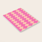 Fun Ogee A-Go-Go Pop Stripes Retro Contemporary Vertical Pattern in Pink Notebook Gallery Image 3