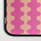 Fun Ogee A-Go-Go Pop Stripes Retro Contemporary Vertical Pattern in Pink Laptop Sleeve Gallery Image 3