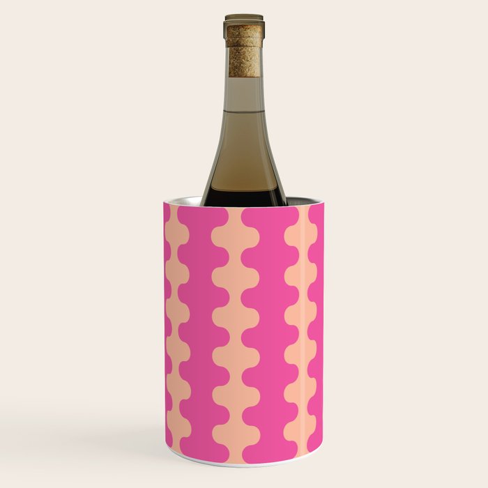 Fun Ogee A-Go-Go Pop Stripes Retro Contemporary Vertical Pattern in Pink Wine Chiller Gallery Image 2
