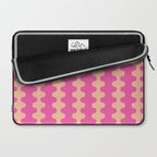 Fun Ogee A-Go-Go Pop Stripes Retro Contemporary Vertical Pattern in Pink Laptop Sleeve Gallery Image 2