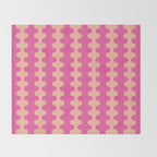 Fun Ogee A-Go-Go Pop Stripes Retro Contemporary Vertical Pattern in Pink Throw Blanket Gallery Image 2