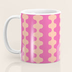 Fun Ogee A-Go-Go Pop Stripes Retro Contemporary Vertical Pattern in Pink Coffee Mug Gallery Image 3