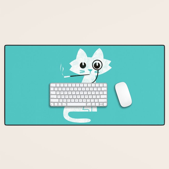 Mark - fancy cat Desk Mat Gallery Image 1