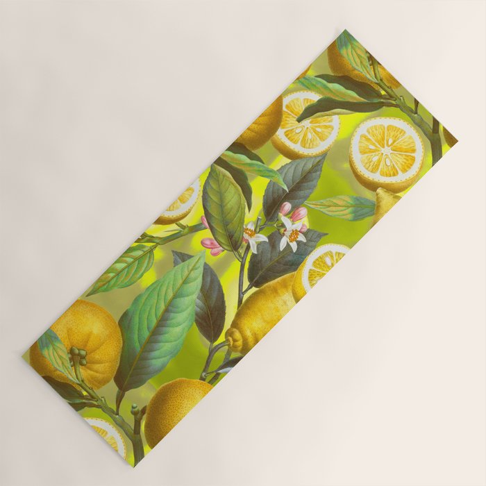 Cyber Lime Summer Yoga Mat Gallery Image 1