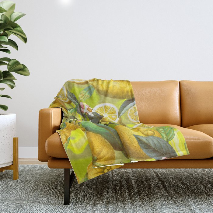 Cyber Lime Summer Throw Blanket Gallery Image 1