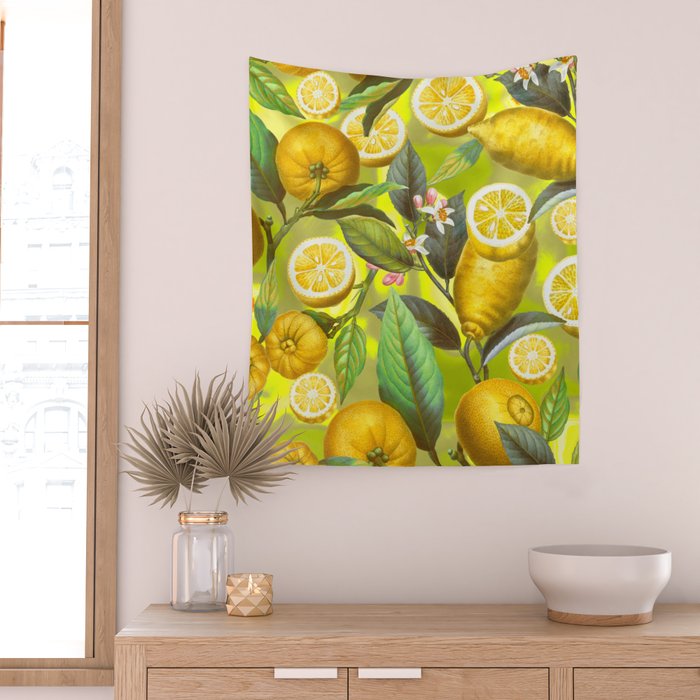 Cyber Lime Summer Wall Tapestry Gallery Image 2