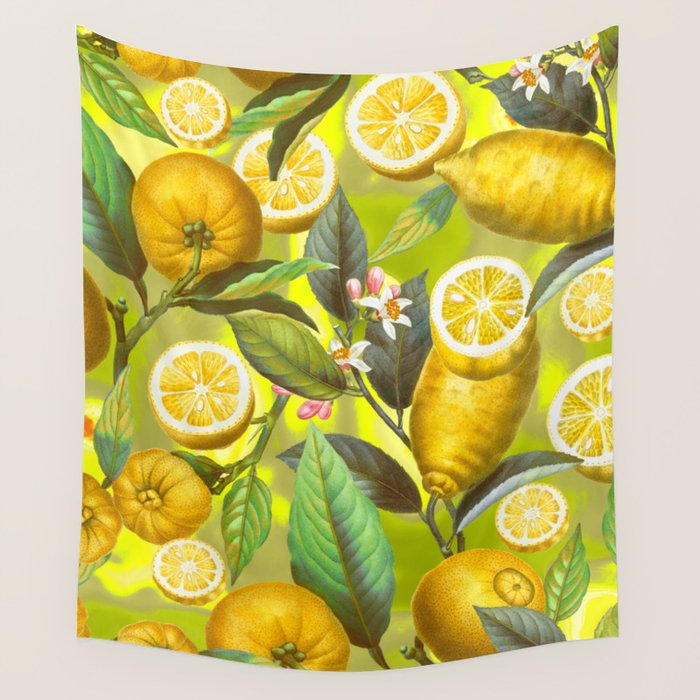 Cyber Lime Summer Wall Tapestry Gallery Image 4