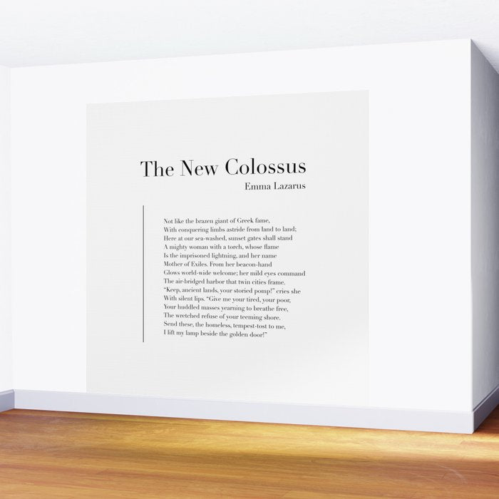 The New Colossus by Emma Lazarus Wall Mural Gallery Image 2