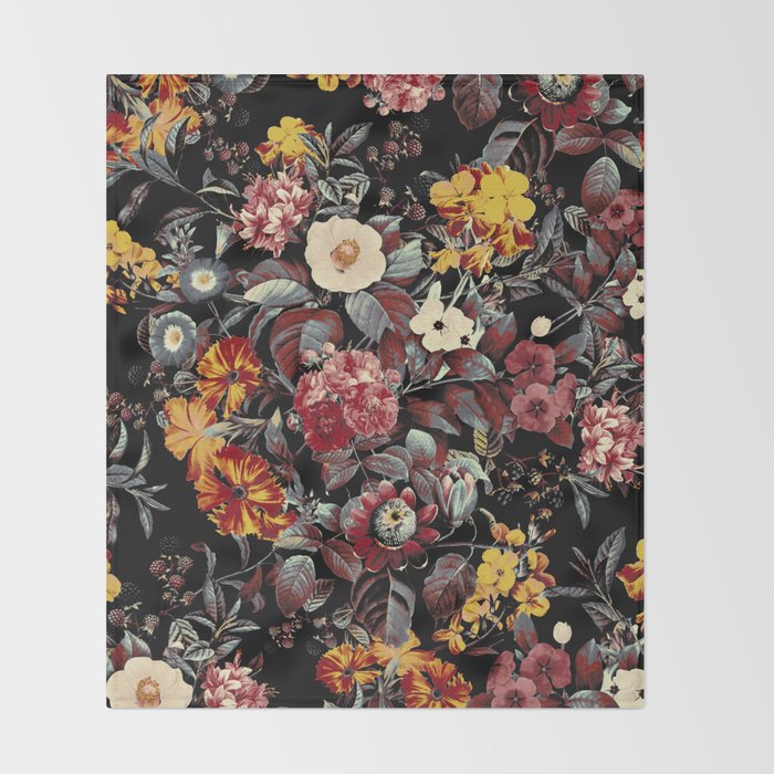 Autumn Night Garden  Throw Blanket Gallery Image 2