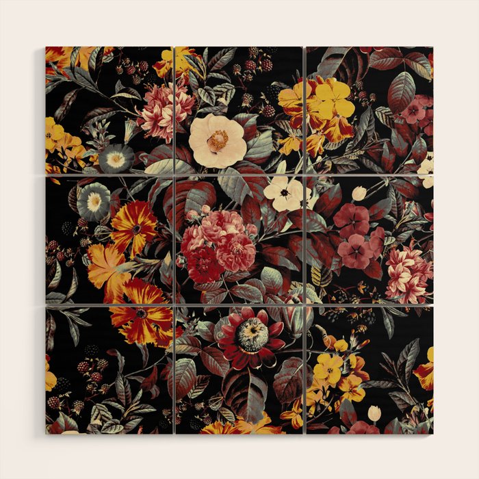 Autumn Night Garden  Wood Wall Art Gallery Image 1