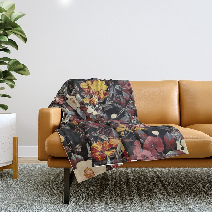 Autumn Night Garden  Throw Blanket Gallery Image 1