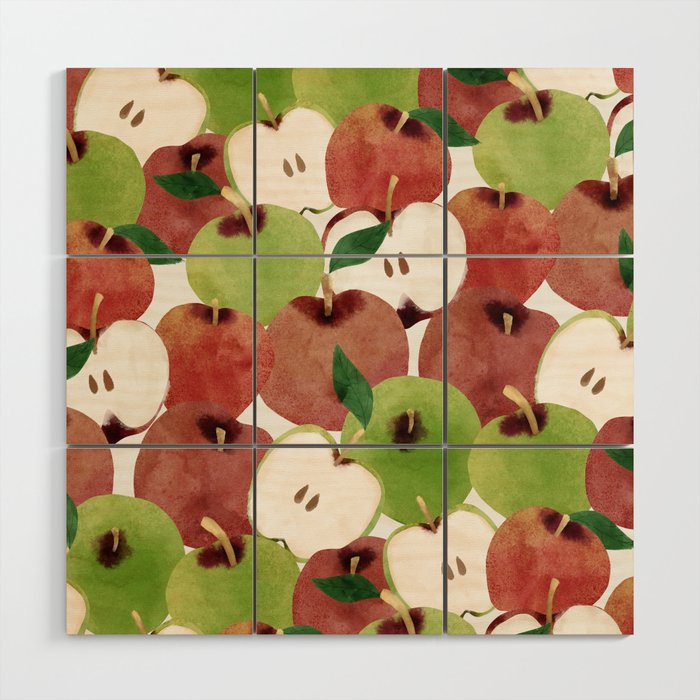 Still life of french apples Wood Wall Art Gallery Image 1