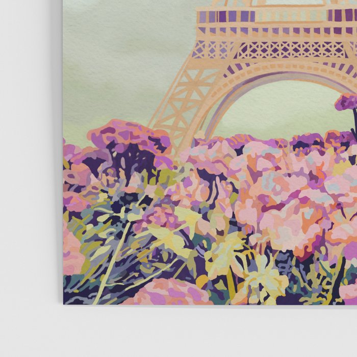 A Floral View of the Eiffel Tower Poster Gallery Image 3
