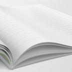 Classic Double Stripe Pattern in Light Silver Gray and Sage Green  Notebook Gallery Image 2