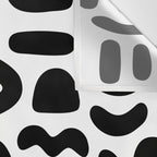 Abstract black and white symbol art pattern Wall Tapestry Gallery Image 3
