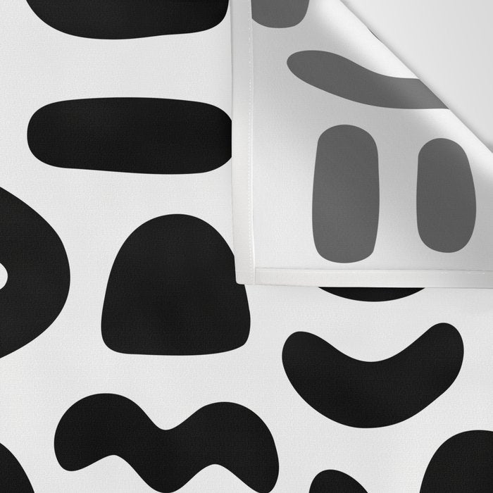 Abstract black and white symbol art pattern Wall Tapestry Gallery Image 3