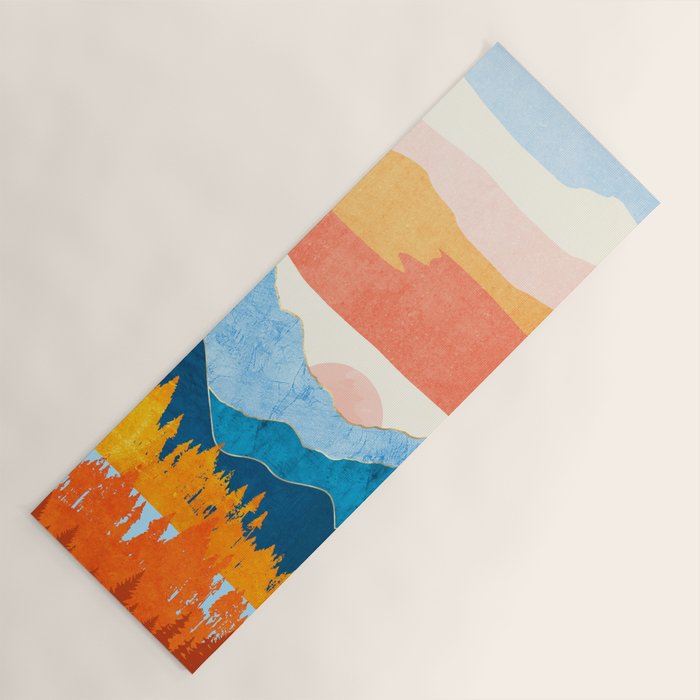 Fall Retro Vista Yoga Mat Gallery Image 1