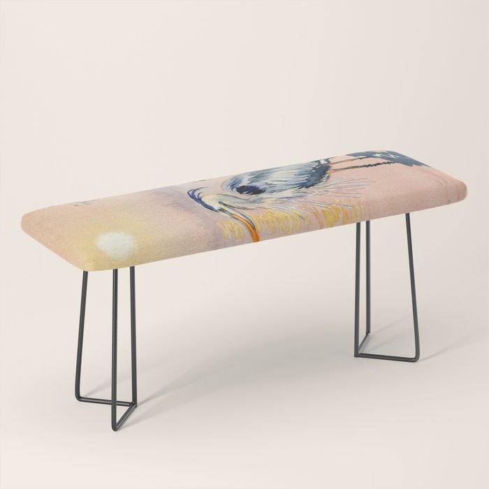 Great Blue Heron at Sunset Bench Gallery Image 1