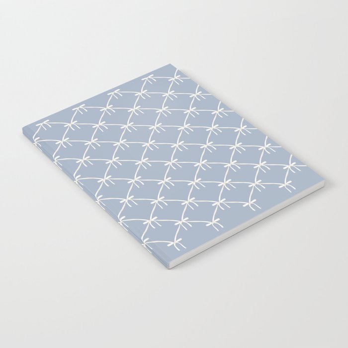 Bows & Ribbons Pattern XLIV Light Pastel Blue Notebook Gallery Image 2