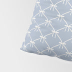 Bows & Ribbons Pattern XLIV Light Pastel Blue Pillow Sham Gallery Image 4
