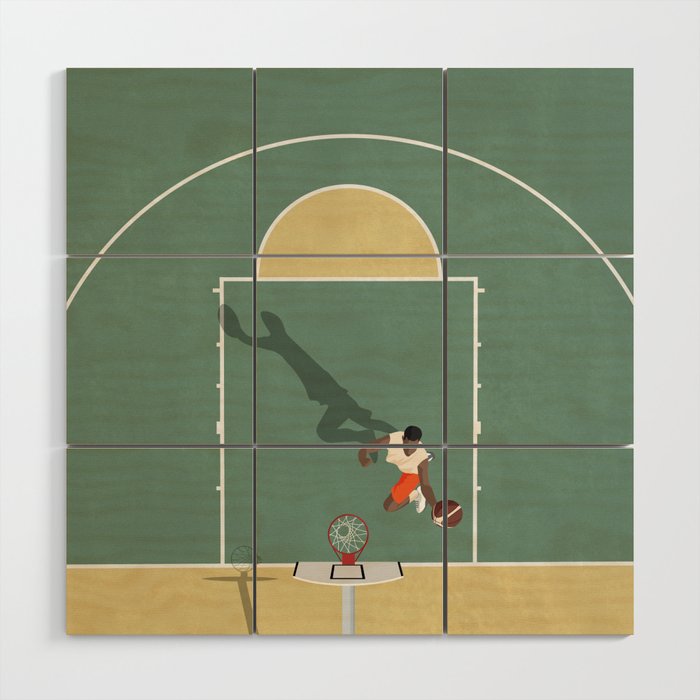 Street Basketball  Wood Wall Art Gallery Image 1