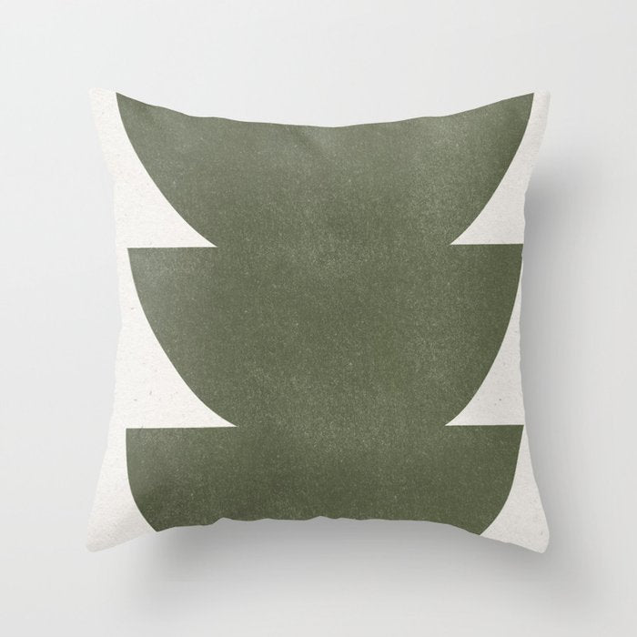 Green Retro Objects Throw Pillow Gallery Image 6