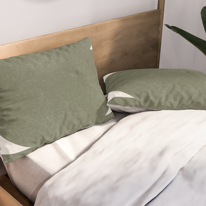 Green Retro Objects Pillow Sham Gallery Image 2
