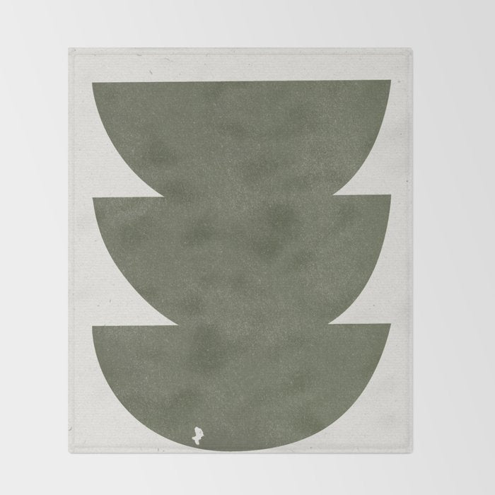 Green Retro Objects Throw Blanket Gallery Image 2