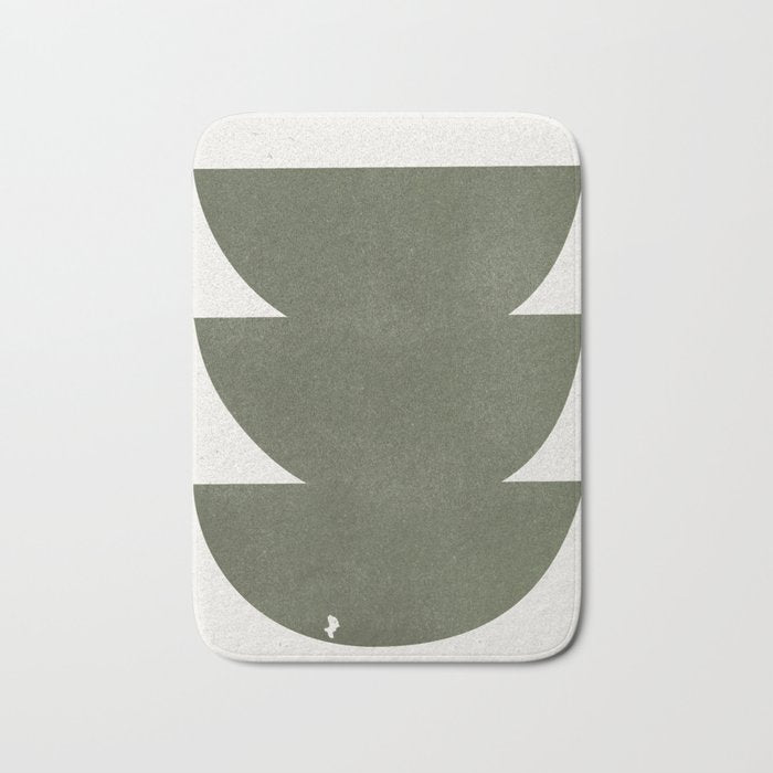 Green Retro Objects Bath Mat Gallery Image 1