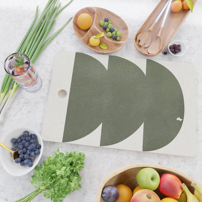 Green Retro Objects Cutting Board Gallery Image 2