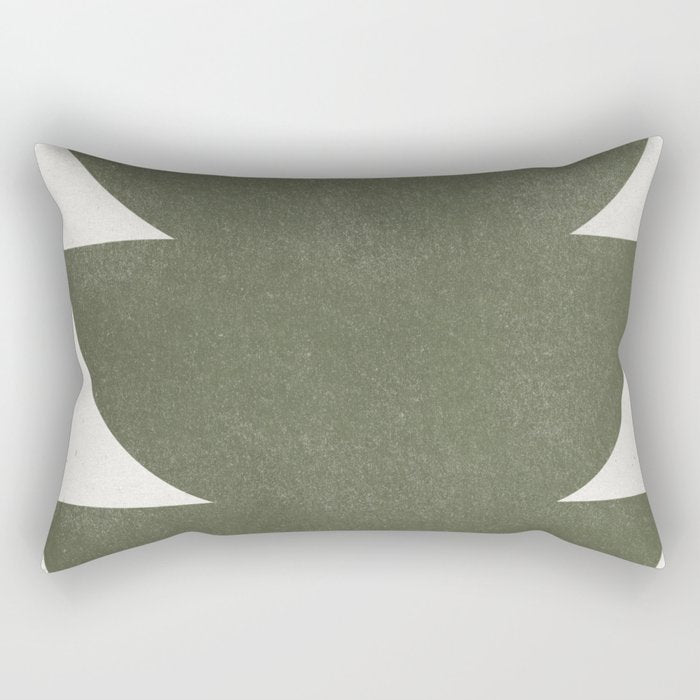 Green Retro Objects Rectangular Pillow Gallery Image 1