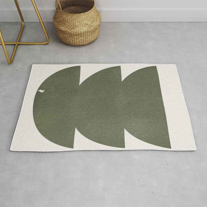 Green Retro Objects Rug Gallery Image 1