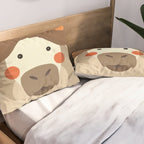 Cape Buffalo, Animal Portrait Pillow Sham Gallery Image 2