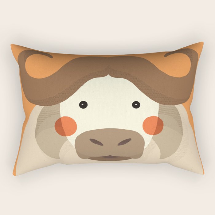 Cape Buffalo, Animal Portrait Rectangular Pillow Gallery Image 2