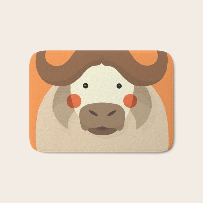 Cape Buffalo, Animal Portrait Bath Mat Gallery Image 1