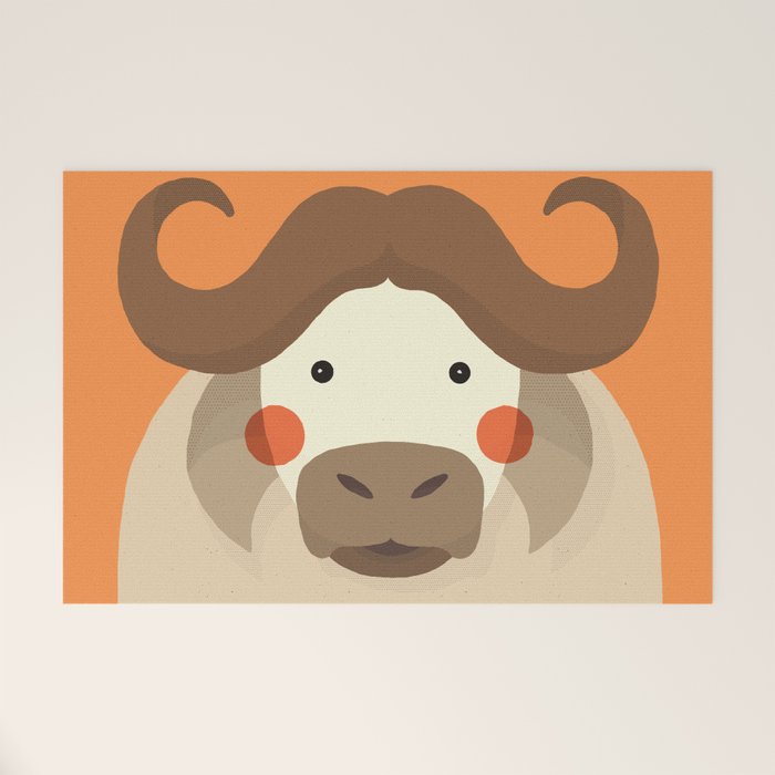 Cape Buffalo, Animal Portrait Welcome Mat Gallery Image 1