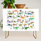 Colorful dinosaur alphabet Credenza Gallery Image 1