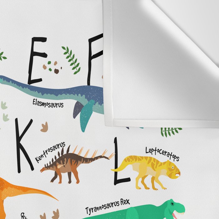 Colorful dinosaur alphabet Wall Tapestry Gallery Image 3