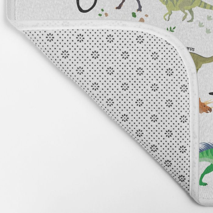 Colorful dinosaur alphabet Bath Mat Gallery Image 2