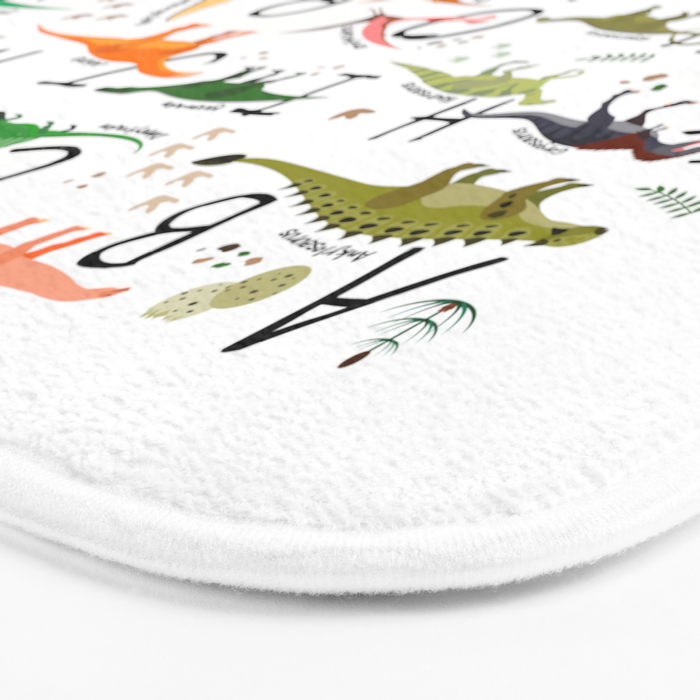 Colorful dinosaur alphabet Bath Mat Gallery Image 3