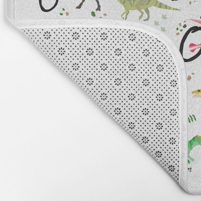 Colorful dinosaur alphabet Bath Mat Gallery Image 2