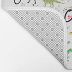 Colorful dinosaur alphabet Bath Mat Gallery Image 2