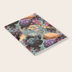 Vintage & Shabby Chic - Grey Botanical Lush Flowers Evening Garden Notebook Gallery Image 2
