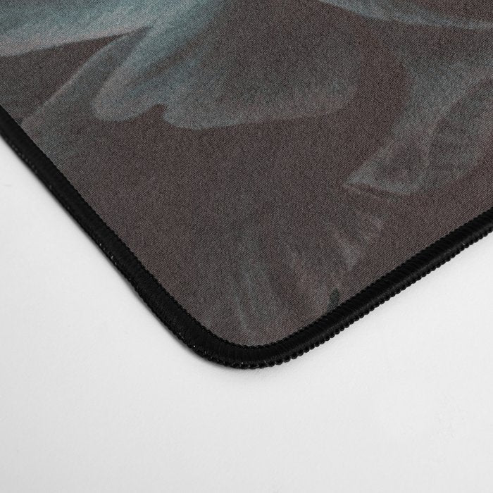 Vintage & Shabby Chic - Grey Botanical Lush Flowers Evening Garden Desk Mat Gallery Image 4