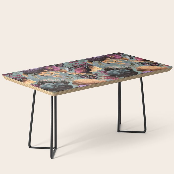 Vintage & Shabby Chic - Grey Botanical Lush Flowers Evening Garden Coffee Table Gallery Image 1