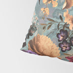 Vintage & Shabby Chic - Grey Botanical Lush Flowers Evening Garden Pillow Sham Gallery Image 4