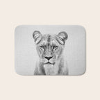 Lioness - Black & White Bath Mat Gallery Image 1