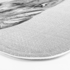 Lioness - Black & White Bath Mat Gallery Image 3