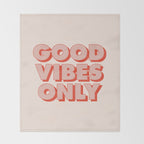 Good Vibes Only Throw Blanket Gallery Image 2