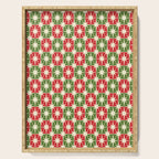 Mid Century Modern Atomic Stars Checkered Christmas Retro Starburst Pattern Serving Tray Gallery Image 1